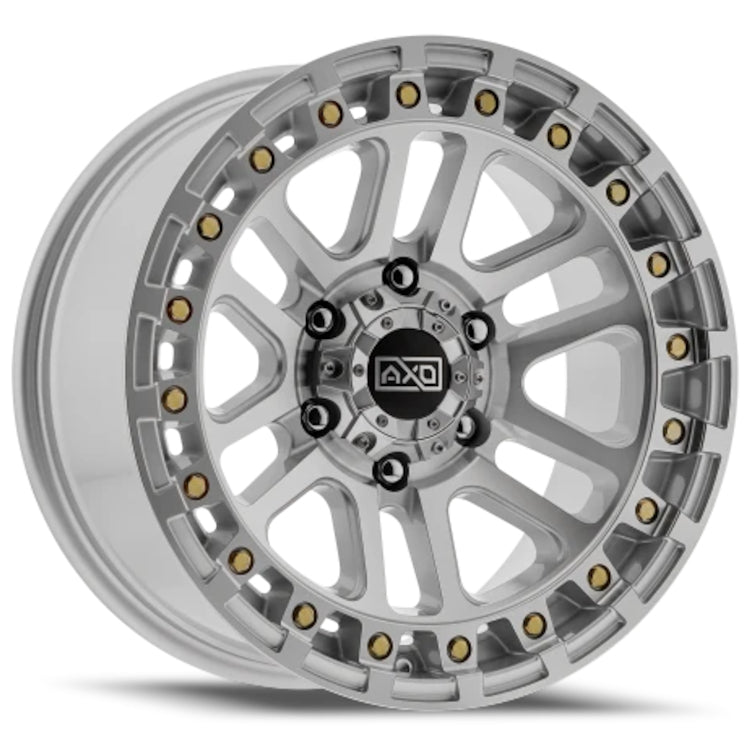 AXD Offroad AS5 | 17x8.5 | 5 On 127 | Offset 0 | Silver with Machined Spokes and Anodized Bolts | SKU AS5785550+00SM