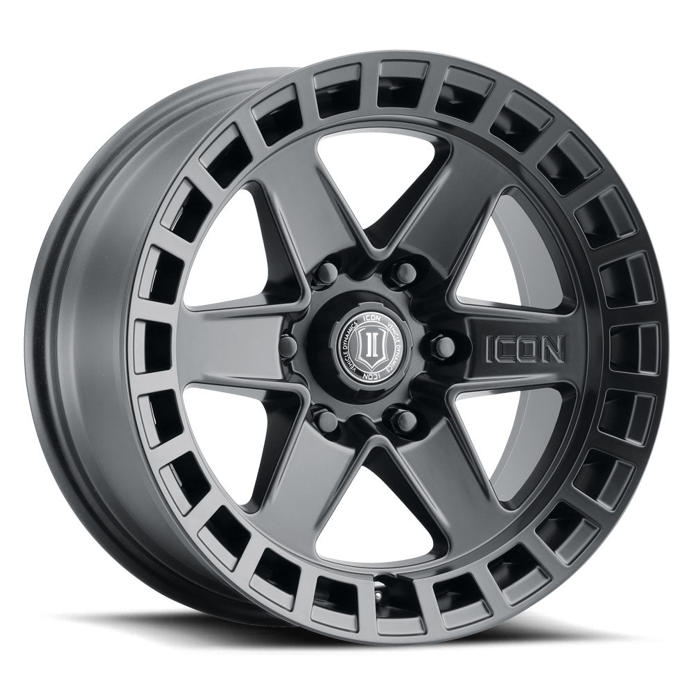 ICON Alloys Raider Satin Black 17x8.5 6x120 0mm Offset 4.75" BS (3417859447SB)