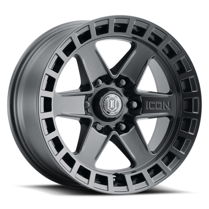 ICON Alloys Raider Satin Black 17x8.5 6x120 0mm Offset 4.75" BS (3417859447SB)