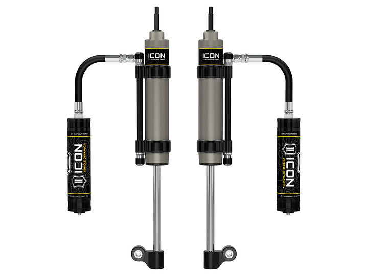 ICON 2005-2023 Toyota Tacoma Rear VS 2.5 Aluminum RXT Shocks Omega Bypass Remote Res Pair