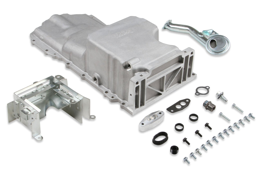 Holley GM Gen V LT Swap Oil Pan - Drag Race - As Cast with Turbo Oil Return | SKU 302-22