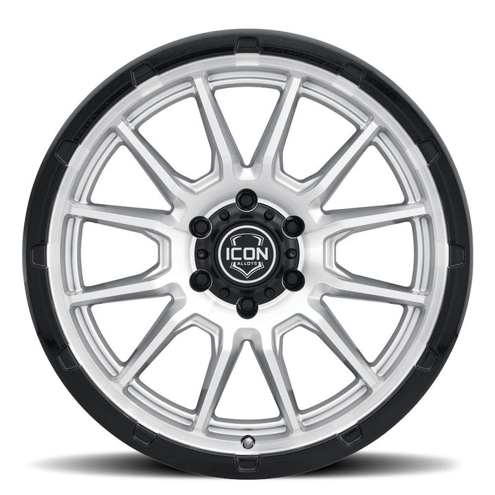 ICON Alloys Cajon Silver Machined w/ Gloss Black Lip 20x9 5x150 16mm Offset 5.625" BS