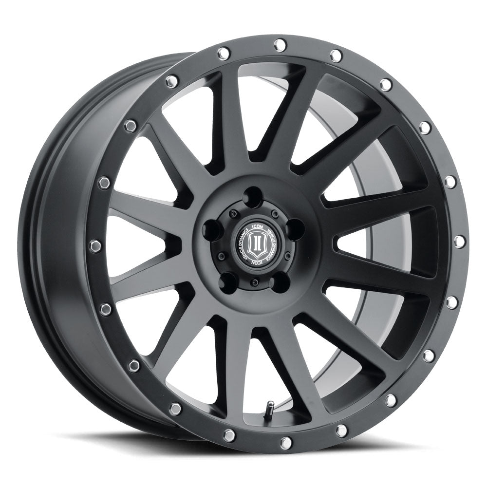 ICON Alloys Compression Satin Black 20x10 6x135 -19mm Offset 4.75" BS (2020106347SB)