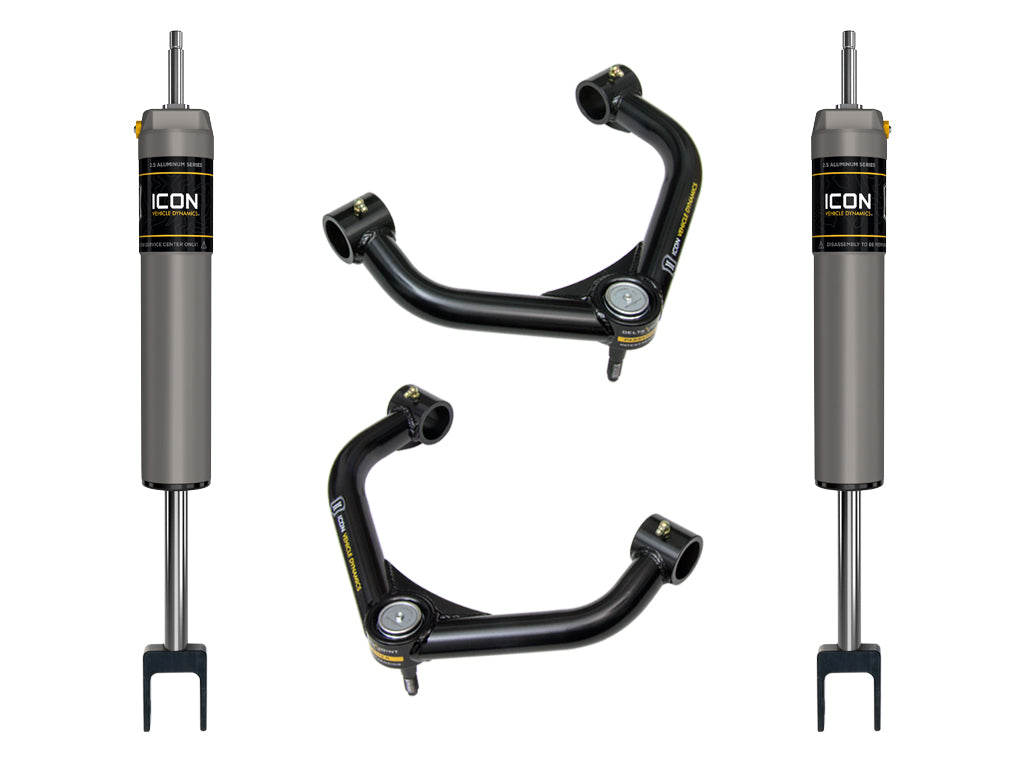 ICON 2011-2019 GM 2500/3500 HD 0-2" Lift VS 2.5 Aluminum Shock System Internal Res Tubular