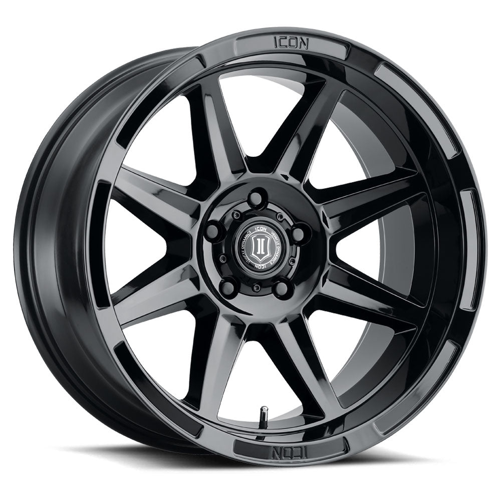 ICON Alloys Bandit Gloss Black 20x10 6x5.5 -24mm Offset 4.5" BS (6020108345GB)