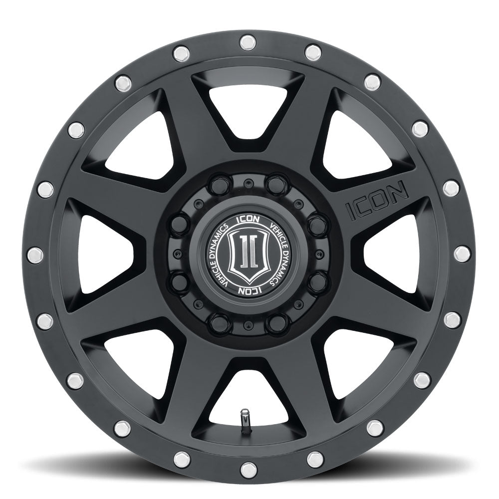 ICON Alloys Rebound HD Satin Black 18x9 8x180 12mm Offset 5.5" BS (1818908955SB)