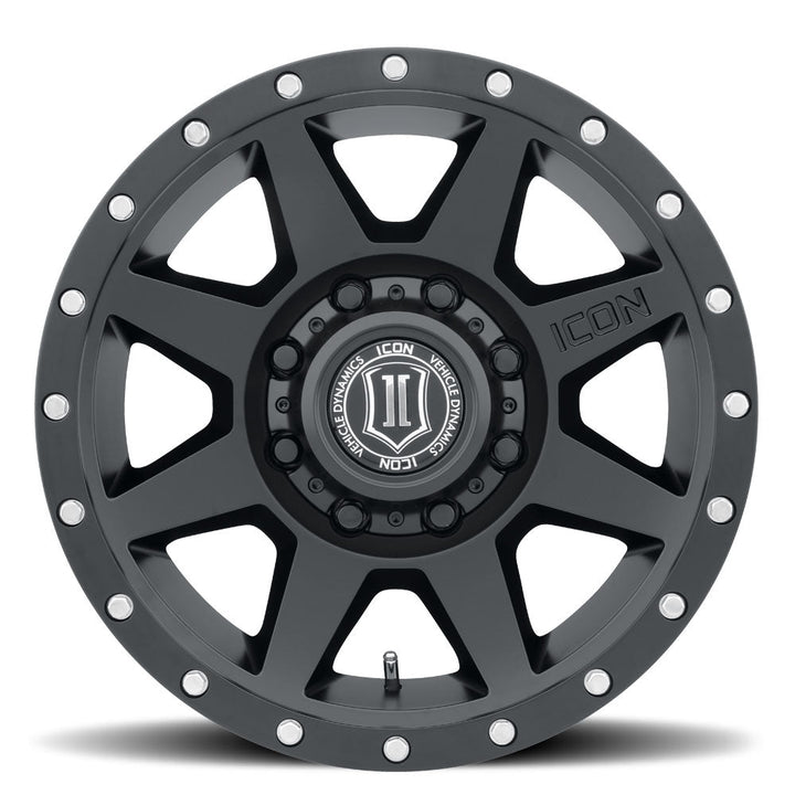 ICON Alloys Rebound HD Satin Black 17x8.5 8x170 6mm Offset 5" BS (1817858150SB)
