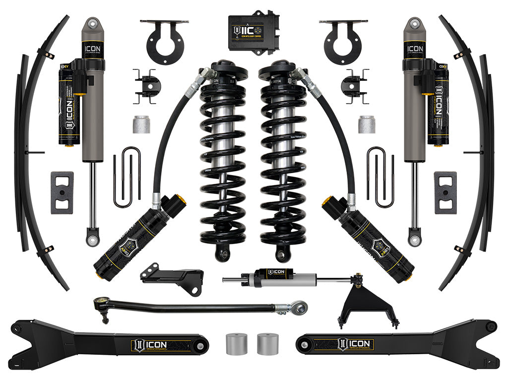 ICON 2023-2026 Ford F-250/350 Super Duty 4WD 2.5-3" Lift Stage 6 Coilover Conversion w/Radius Arms & Expansion Packs