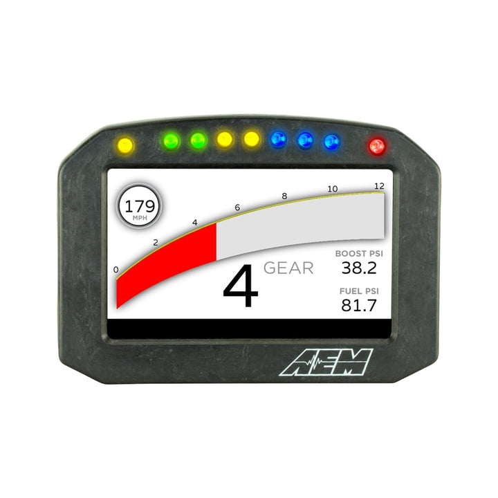 AEM CD-5FLG Carbon Flat Panel Logging Display with Internal GPS | SKU 30-5603F