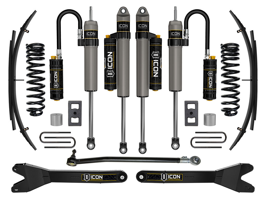 ICON 2023-2026 Ford F-250/350 Super Duty 4WD Diesel 2.5" Lift Stage 4 Suspension w/Radius Arms & Expansion Packs