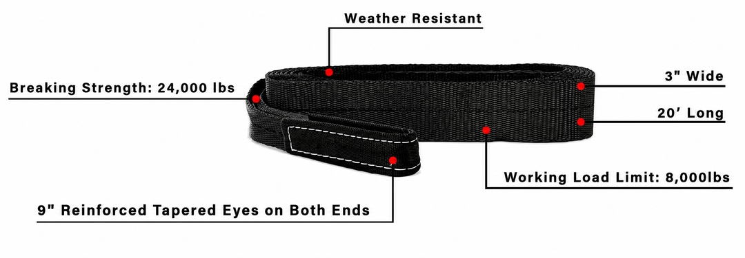 BulletProof Branded Black (HDTOWSTRAPBLK)