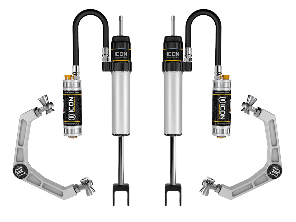 ICON 2020-2026 GM 2500/3500 HD 0-2" Lift VS 2.5 Shock System Remote Res w/CDCV Billet