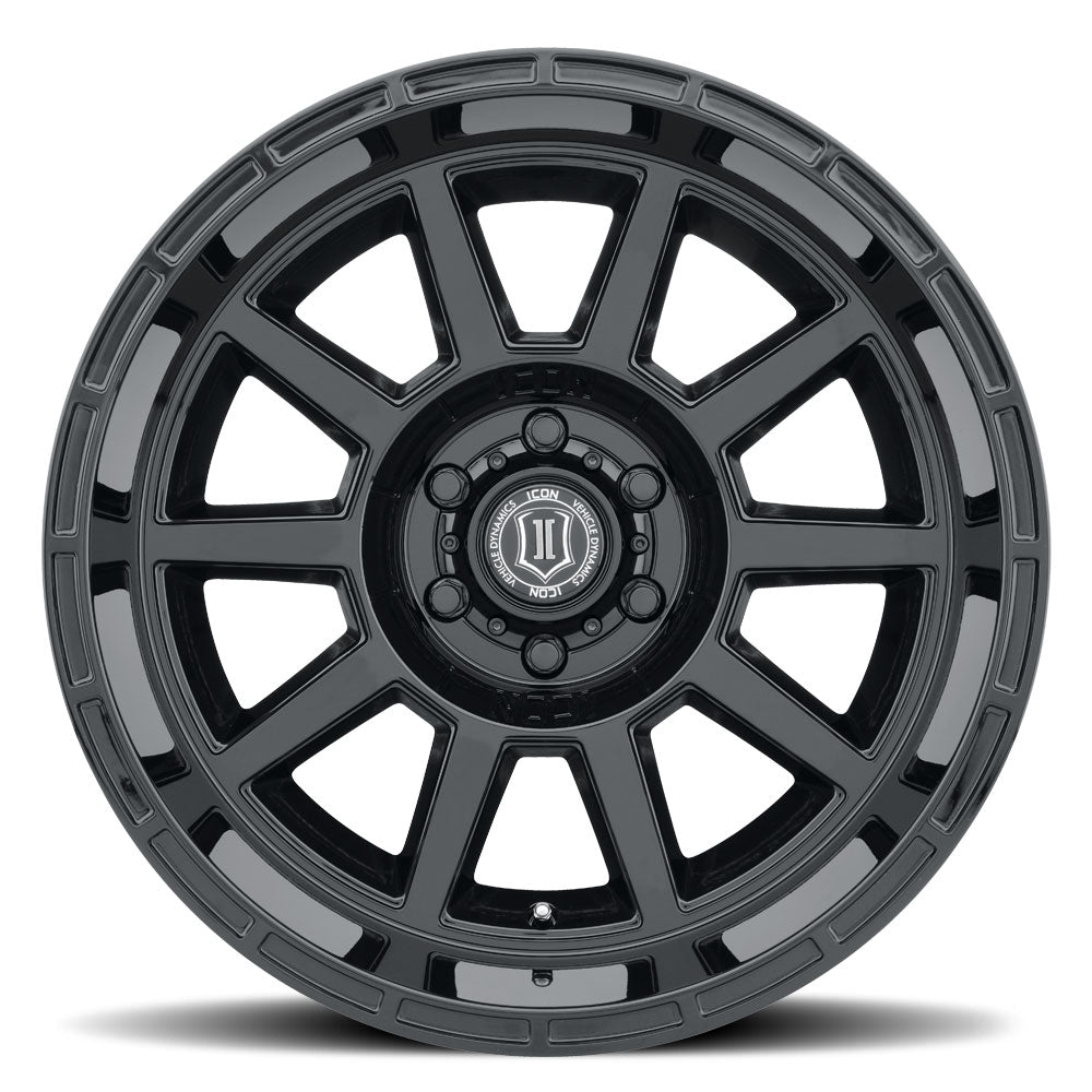 ICON Alloys Recoil Gloss Black 20x10 5x150 -24mm Offset 4.5" BS (6220105545GB)