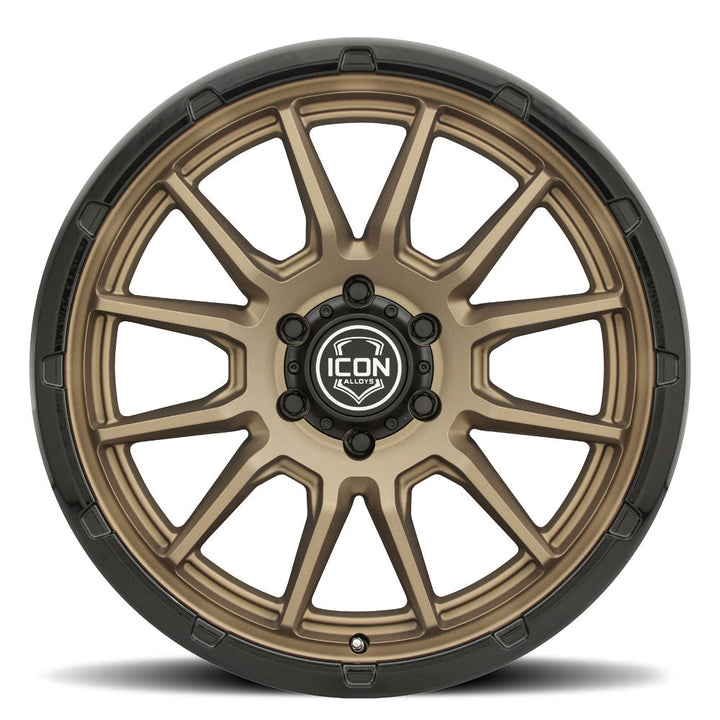 ICON Alloys Cajon Satin Bronze w/ Gloss Black Lip 20x9 6x135 16mm Offset 5.625" BS
