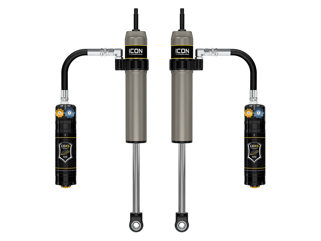 ICON 2005-2023 Toyota Tacoma 0-1.5" Lift Rear VS 2.5 Shocks Remote Res w/CDXS Pair