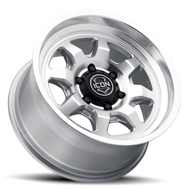 ICON Alloys Nuevo Silver Machined 17x8.5 5 X 4.5 0mm Offset 4.75" BS (8117856547SM)