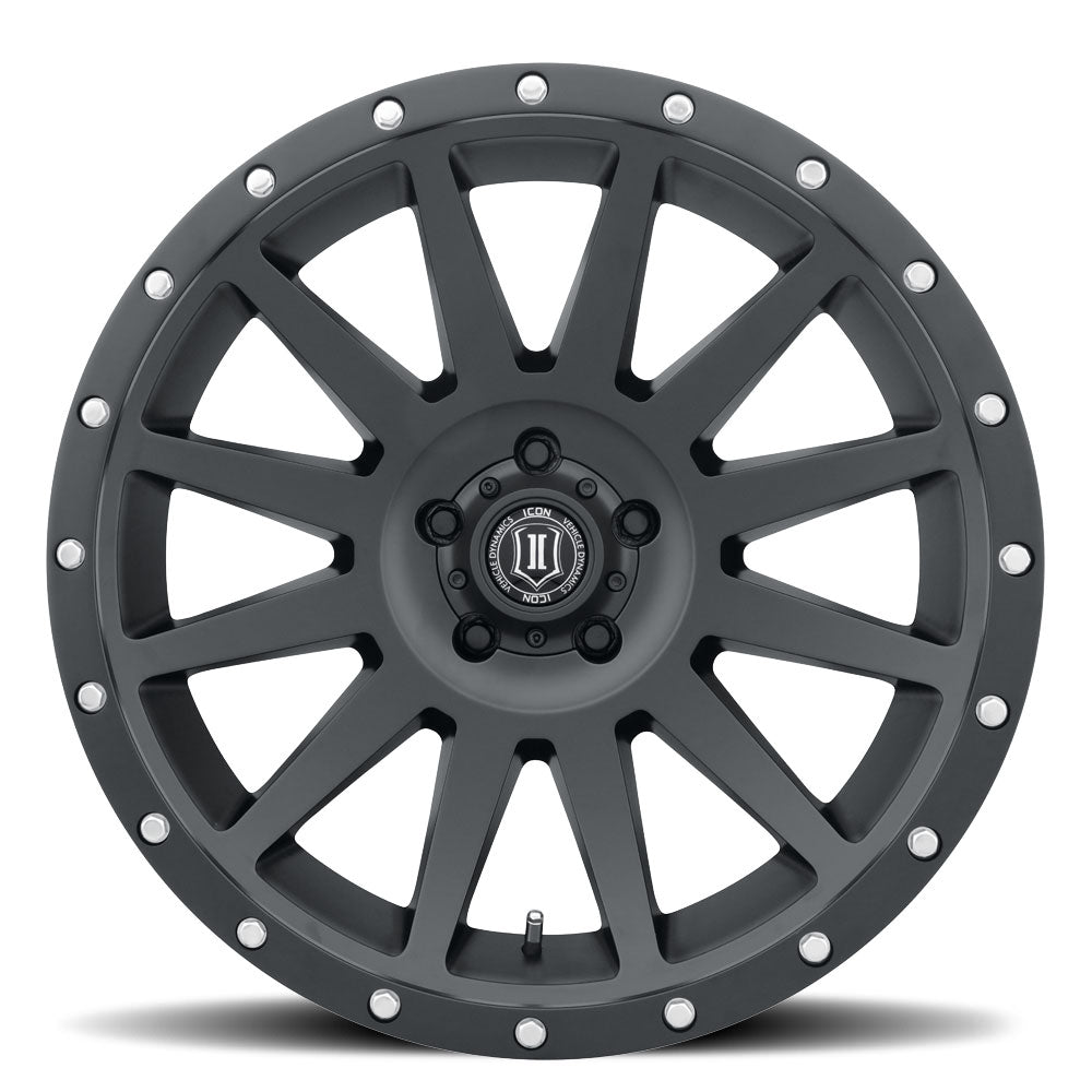 ICON Alloys Compression Satin Black 20x10 5x150 -19mm Offset 4.75" BS (2020105547SB)