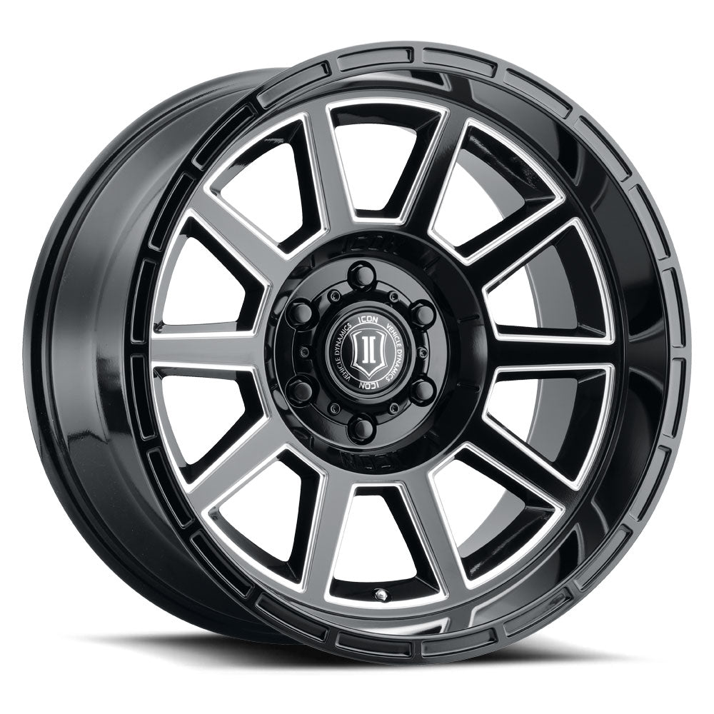 ICON Alloys Recoil Gloss Black w/Milled Windows 20x10/6x135 -24mm OS 4.5" BS