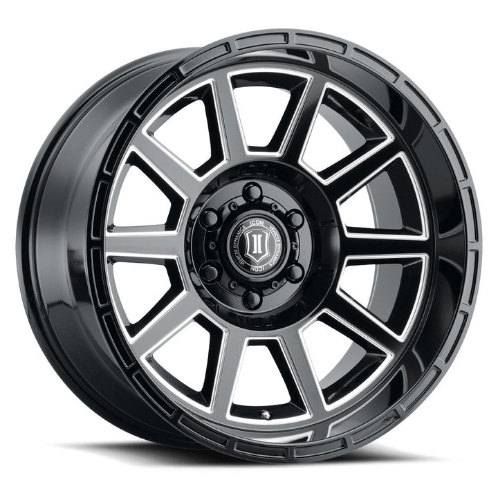 ICON Alloys Recoil Gloss Black w/Milled Windows 20x10/6x135 -24mm OS 4.5" BS