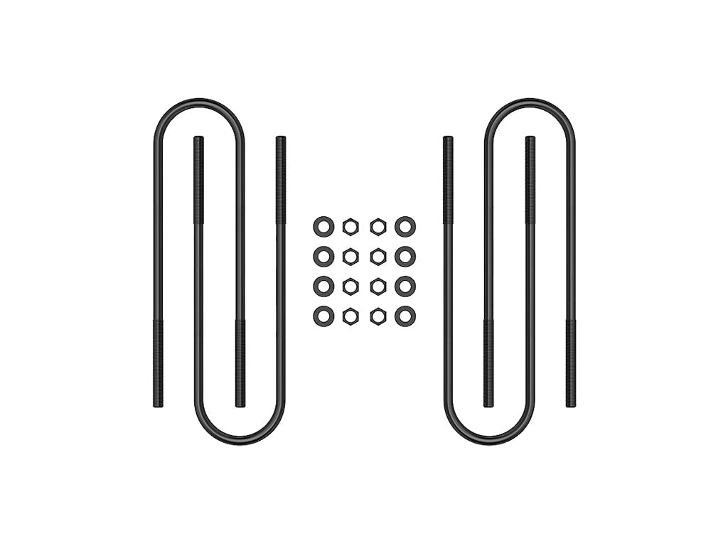 ICON 2000-2004 Ford F-250 & F-350 Super Duty/2000-2005 Excursion Front Semi-Round U-Bolt Kit