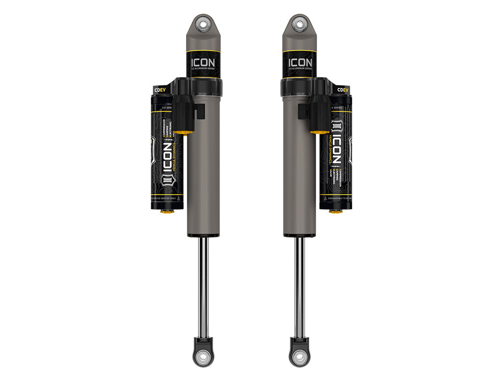 ICON 2021-2026 Ford F-150 0-1" Lift Rear VS 2.5 Aluminum Shocks Piggyback w/CDEV Pair