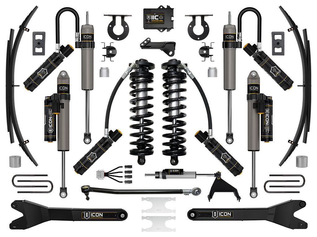 ICON 2023-2026 Ford F-250/350 Super Duty 4WD 2.5-3" Lift Stage 7 Coilover Conversion w/Radius Arms & Expansion Packs