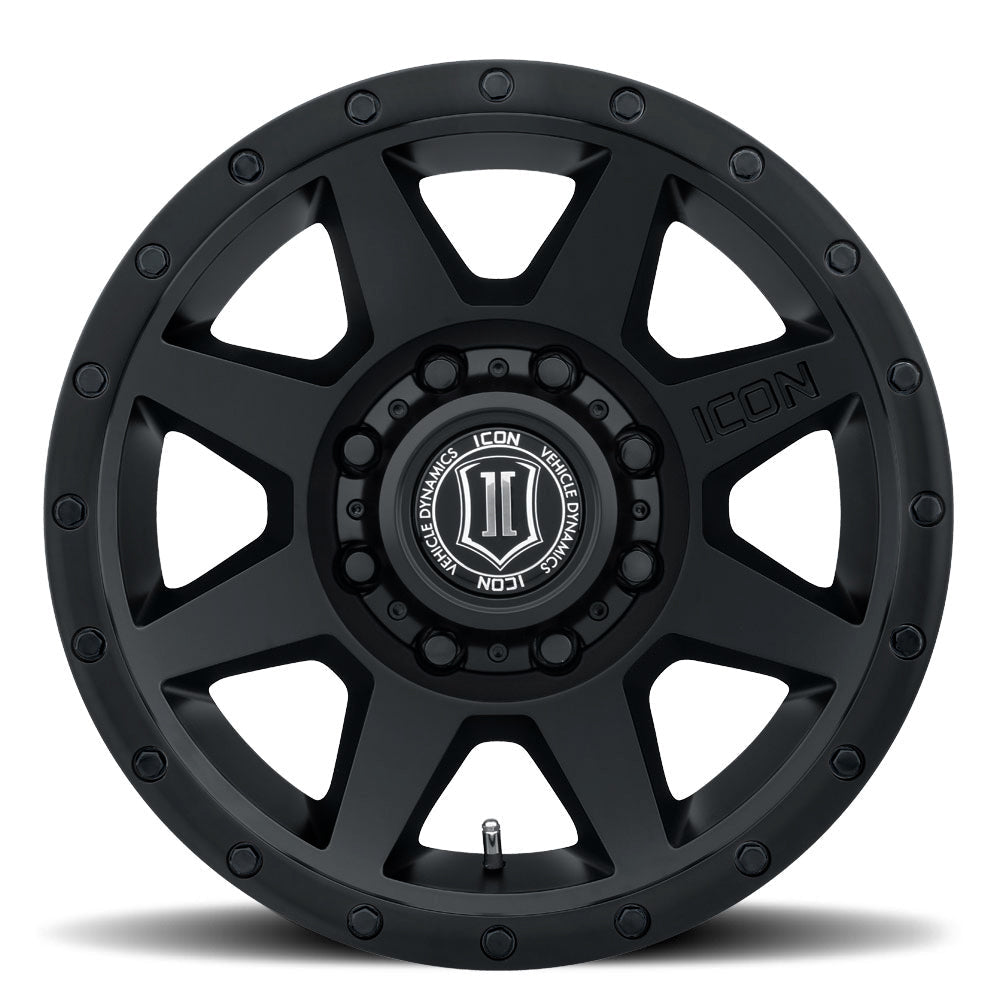 ICON Alloys Rebound HD Double Black 17x8.5 8x170 6mm Offset 5" BS (1817858150DB)