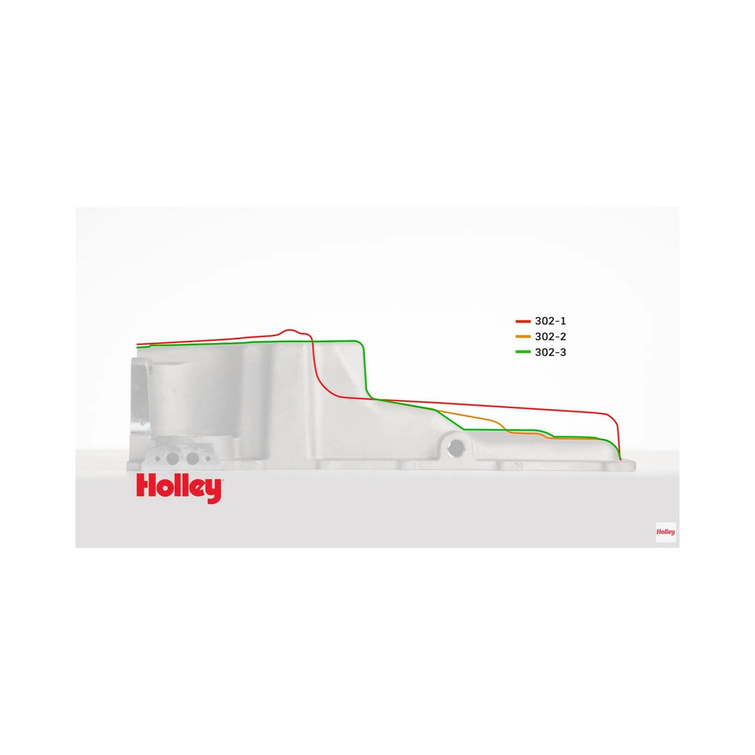 Holley GM LS Swap Oil Pan - Additional Front Clearance | SKU 302-2