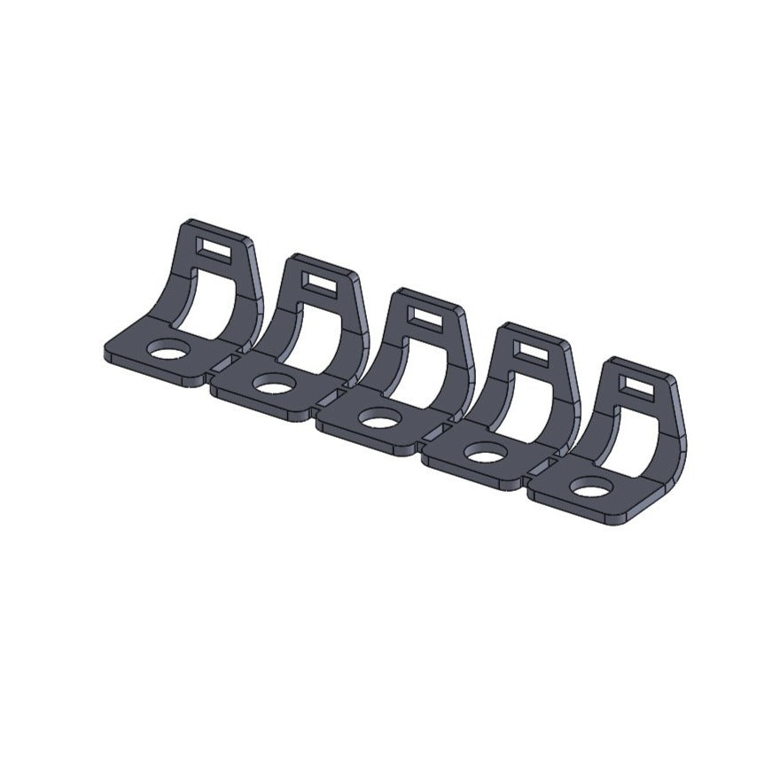 TMR Customs Stainless Steel Bolt On Zip Tie Tab/Cable Tie Tab - 50 Pack