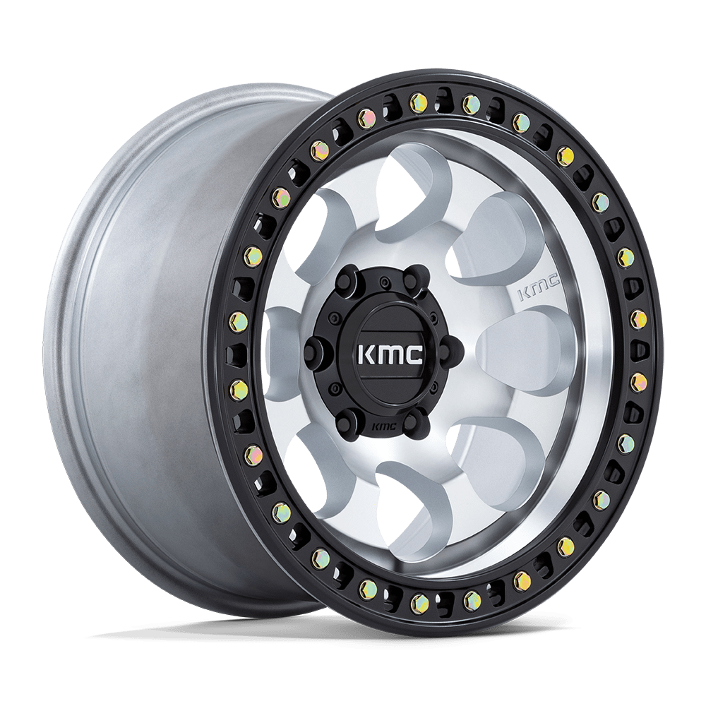 KMC KM550 Riot SBL Wheel - Machined w/ Satin Black Lip