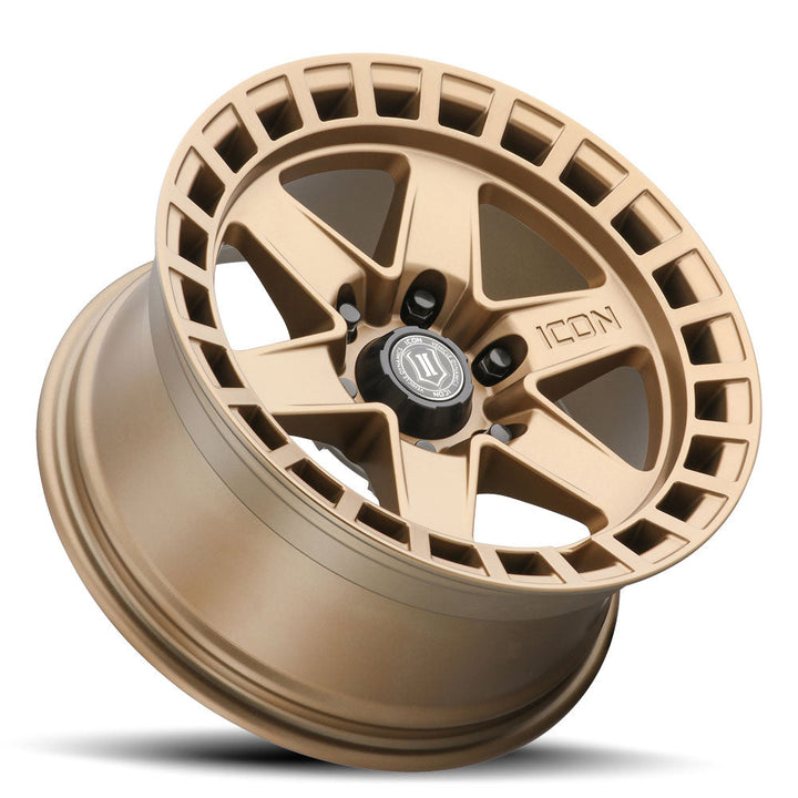 ICON Alloys Raider Satin Brass 17x8.5 6x5.5 0mm Offset 4.75" BS (3417858347BS)