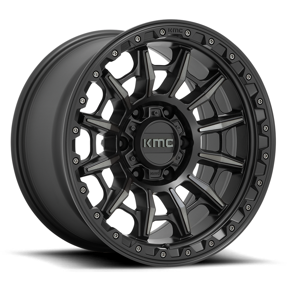 KMC KM547 Carnage Wheel - Satin Black w/ Gray Tint