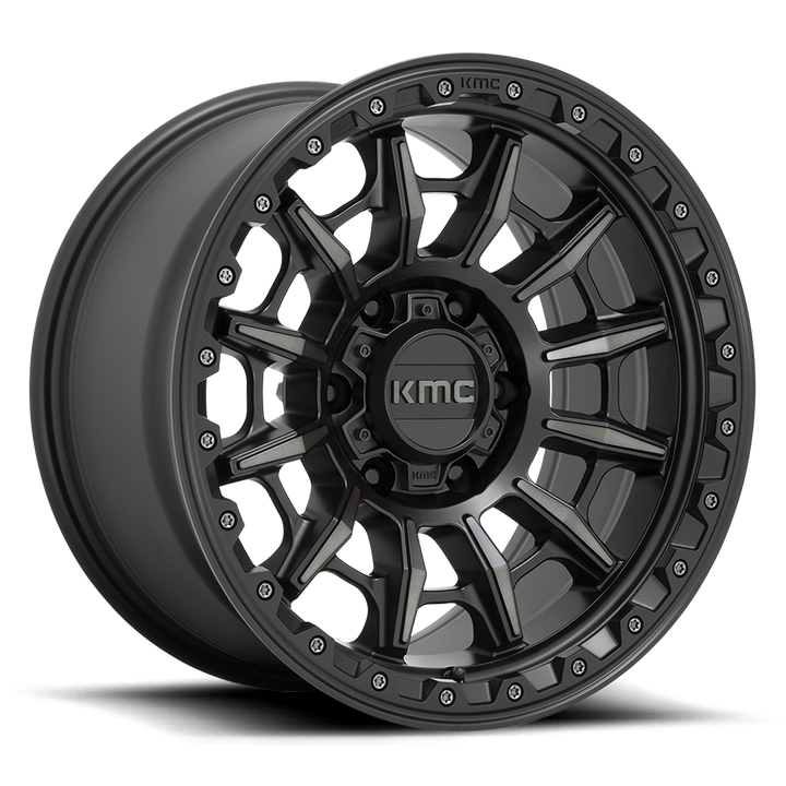 KMC KM547 Carnage Wheel - Satin Black w/ Gray Tint