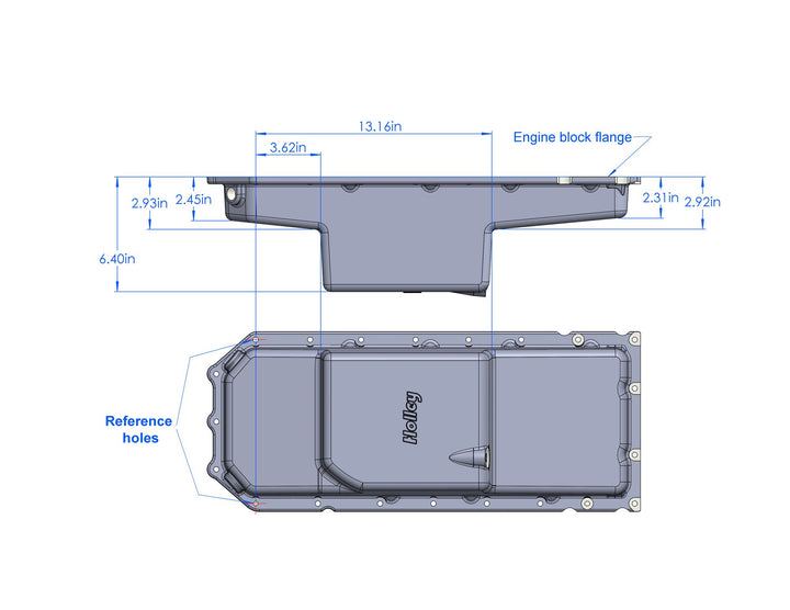 Holley Gen III Hemi Swap Oil Pan - Mid-Sump VVT | SKU 302-61