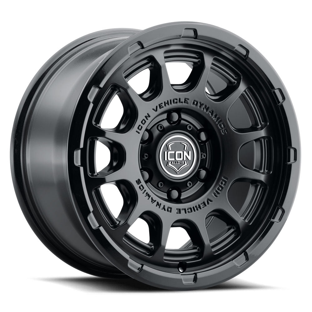 ICON Alloys Rancho Double Black 17x8.5 6x135 6mm Offset 5" BS (8417856350DB)