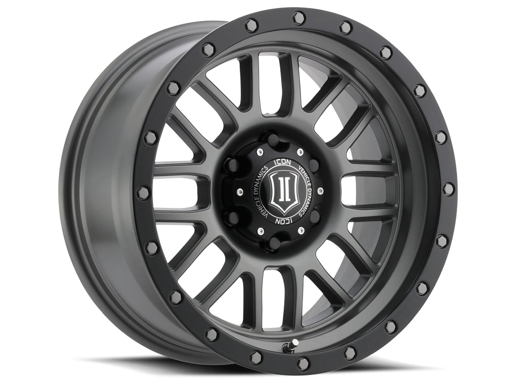 ICON Alloys Alpha Titanium 17x8.5 6x135 6mm Offset 5" BS (1217856350TT)