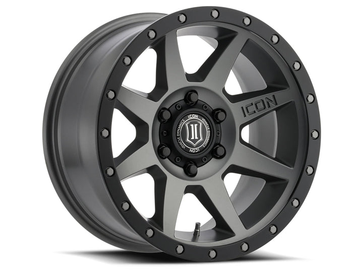 ICON Alloys Rebound Titanium 18x9 6x5.5 0mm Offset 5" BS (1818908350TT)