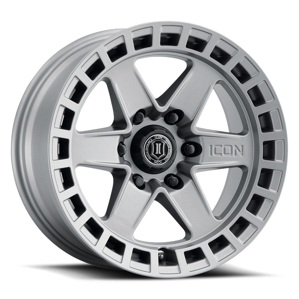 ICON Alloys Raider Titanium 17x8.5 6x120 0mm Offset 4.75" BS (3417859447TT)
