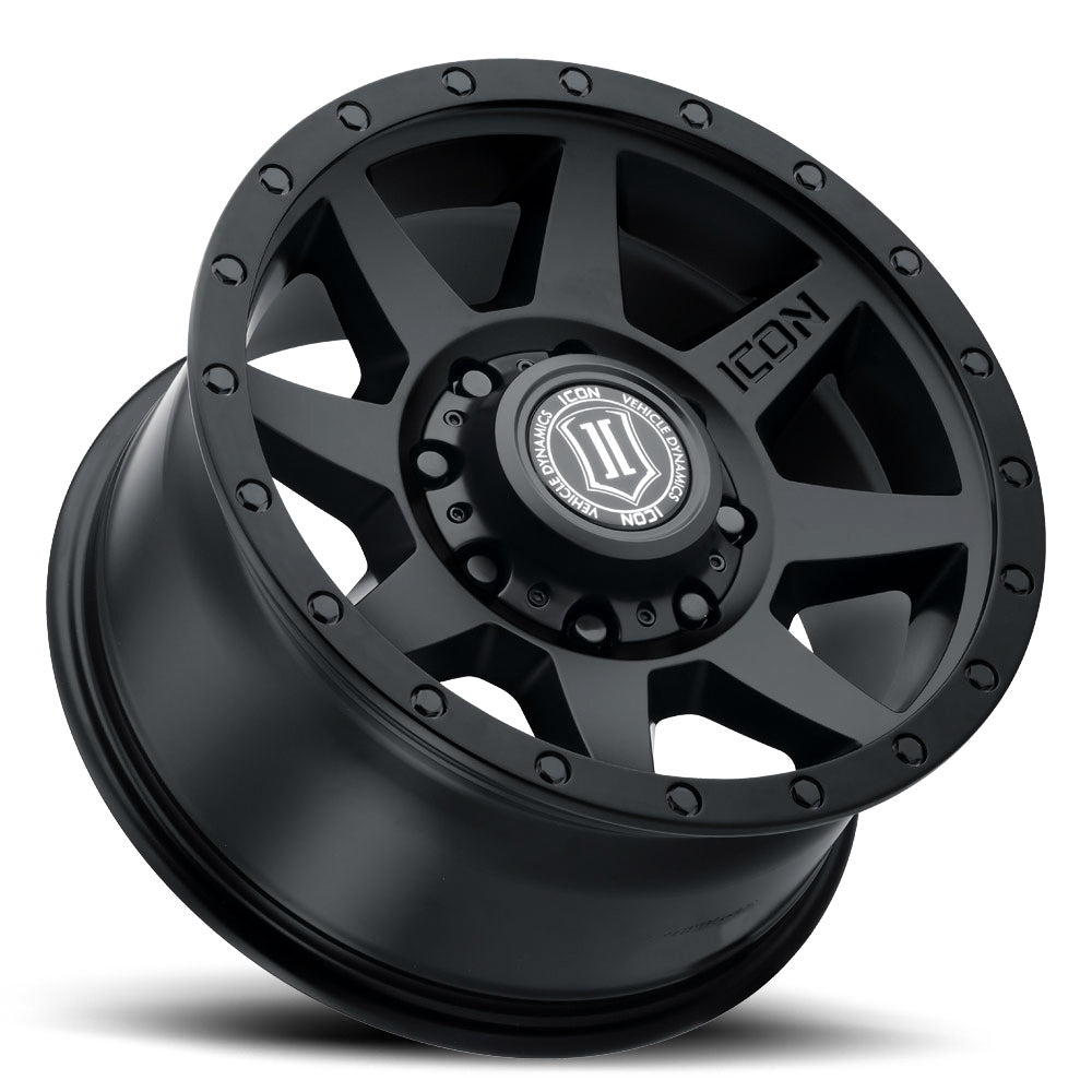 ICON Alloys Rebound HD Double Black 17x8.5 8x6.5 13mm Offset 5.25" BS (1817858052DB)