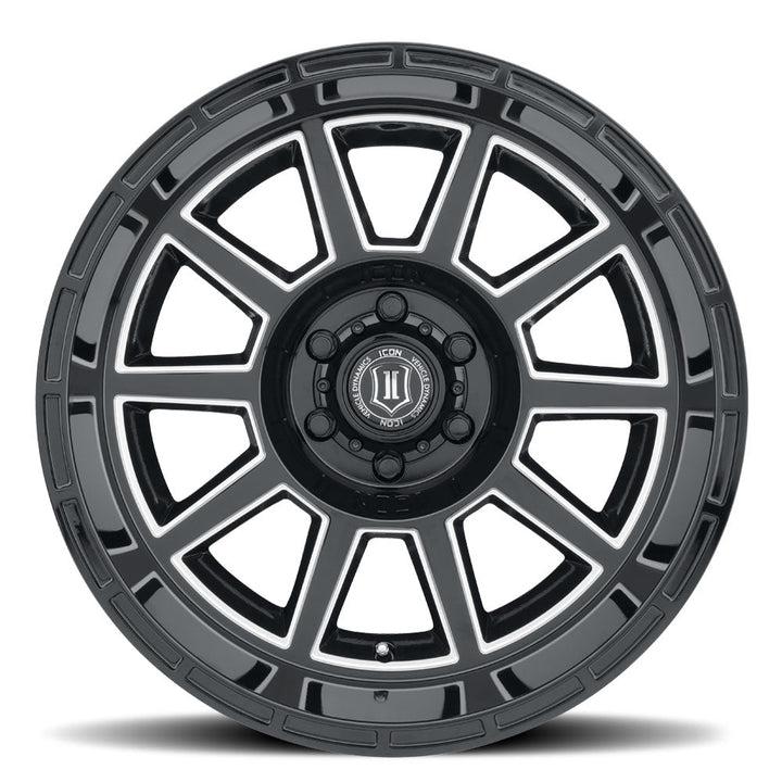 ICON Alloys Recoil Gloss Black w/Milled Windows 20x10 5x5 -24mm OS 4.5" BS