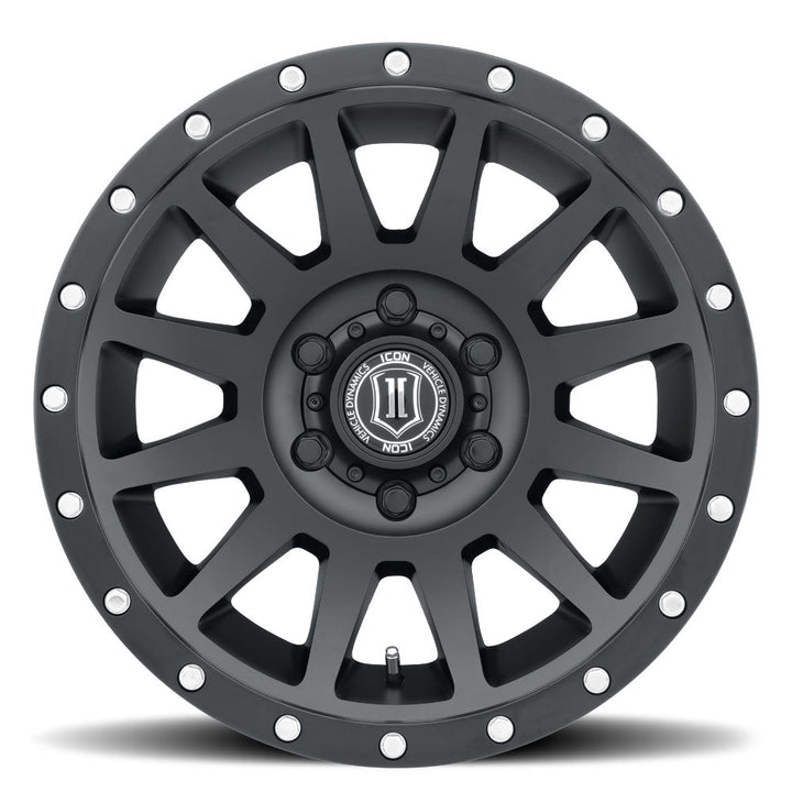 ICON Alloys Compression Satin Black 18x9 6x5.5 0mm Offset 5" BS (2018908350SB)