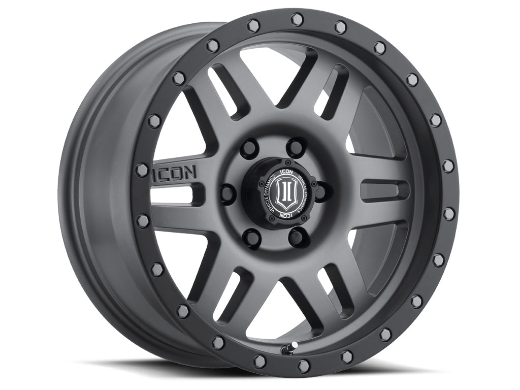 ICON Alloys Six Speed Titanium 17x8.5 6x5.5 0mm Offset 4.75" BS (1417858347TT)