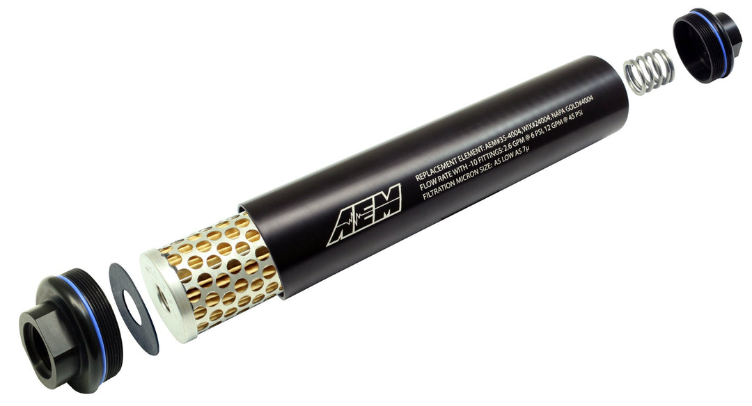 AEM Universal High Volume Fuel Filter | SKU 25-201BK
