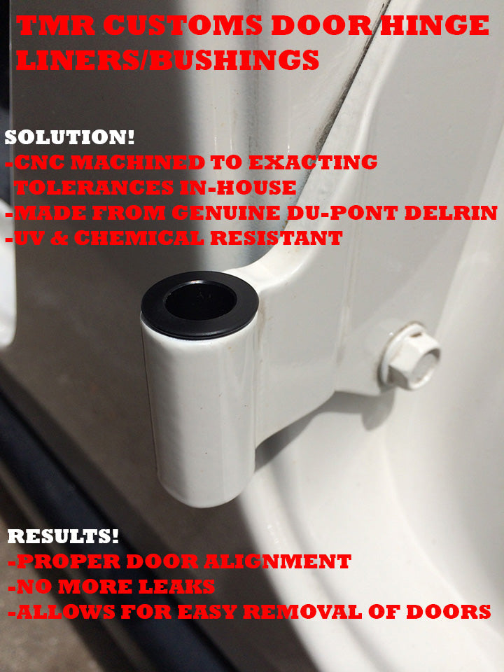 TMR Customs 18-CURRENT 2 door Jeep JL Delrin Door Hinge Liners & Removal Tool