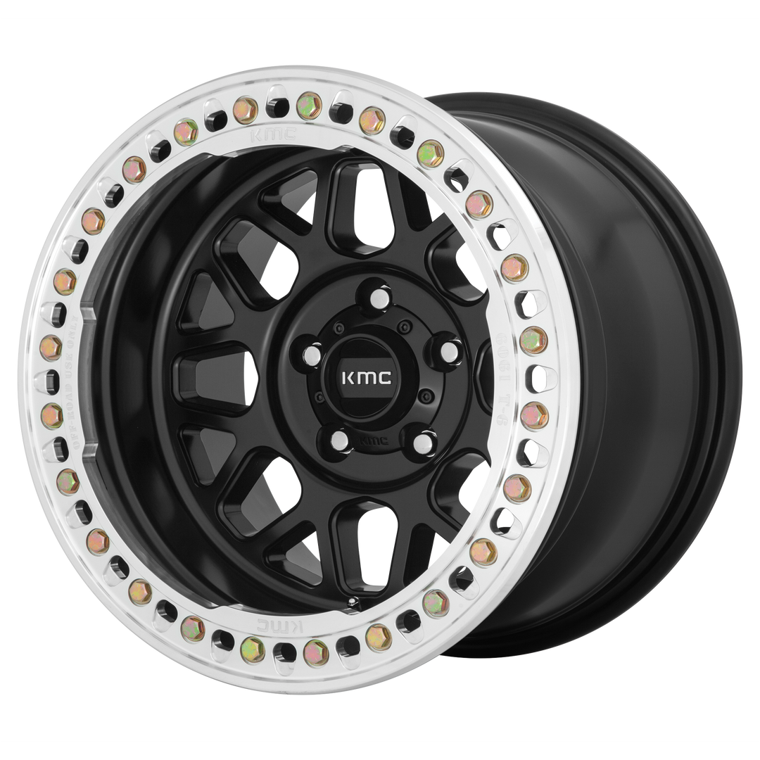 KMC KM235 Grenade Crawl Beadlock Wheel - Satin Black