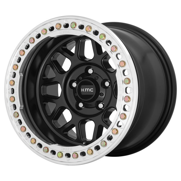 KMC KM235 Grenade Crawl Beadlock Wheel - Satin Black