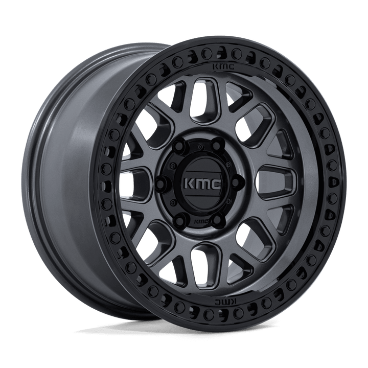 KMC KM549 GRS Wheel - Gloss Gunmetal w/ Gloss Black