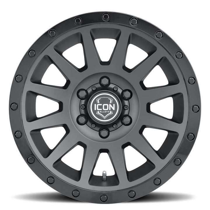 ICON Alloys Compression Double Black 17x8.5 5x150 25mm Offset 5.75" BS (2017855557DB)