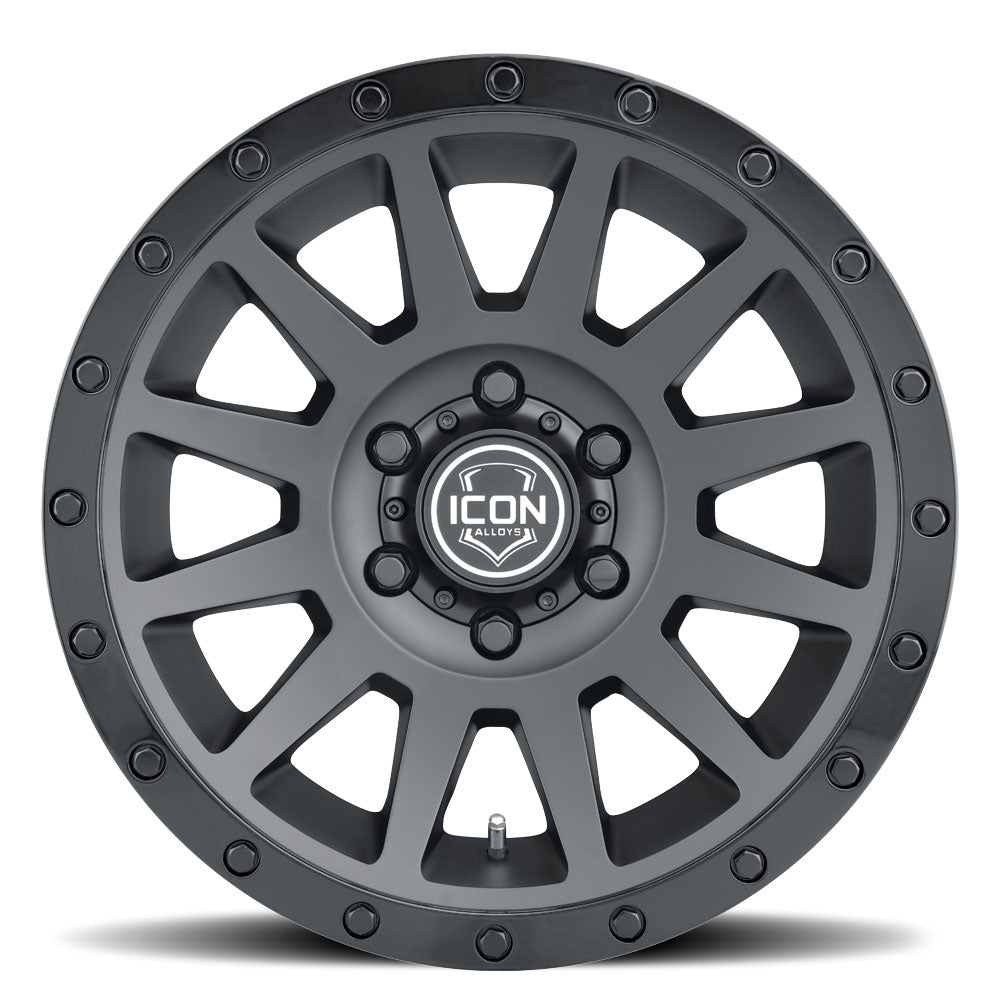 ICON Alloys Compression Double Black 17x8.5 5x5 -6mm Offset 4.5" BS (2017857345DB)