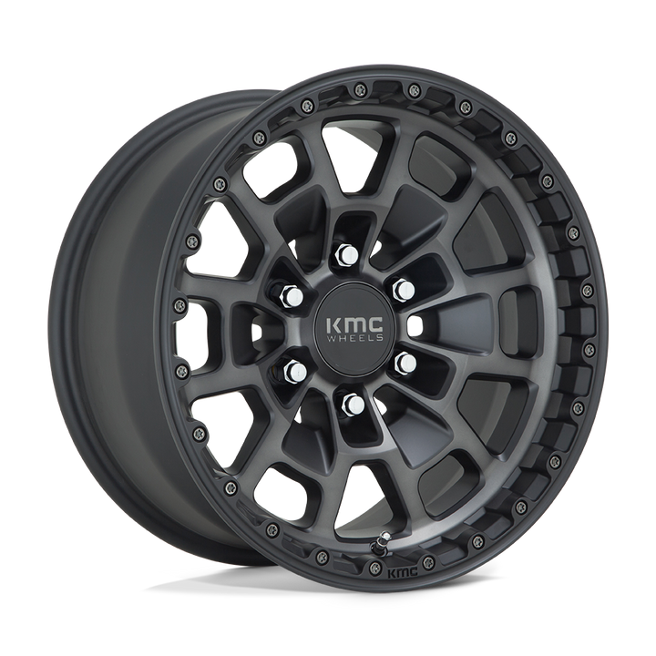 KMC KM718 Summit Wheel - Satin Black w/ Gray Tint